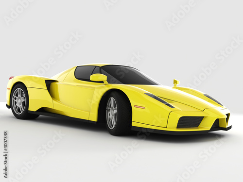 yellow sports car