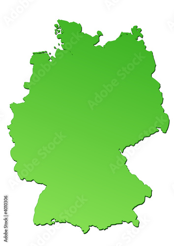 Carte d'Allemagne verte