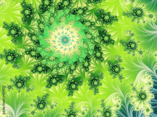 the green flower - fractal background