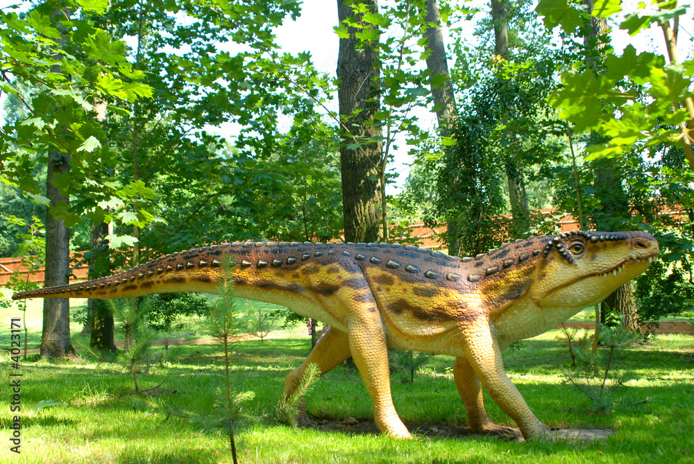 Naklejka premium Dinosaur Ornithosuch, Ornithosuchus longidens, thecodont in jurassic park
