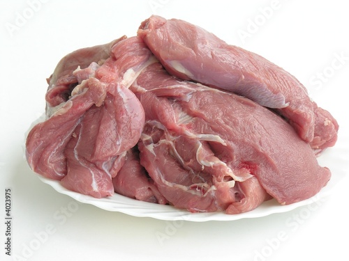 raw veal meat
