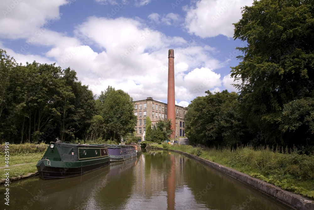 Narrowboats on Canal