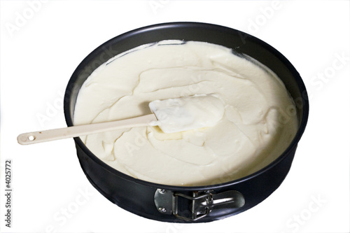 Freshly made cheesecake