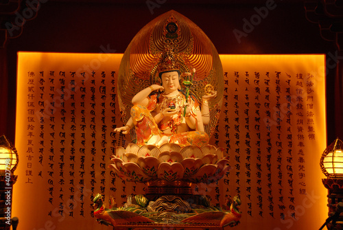 Golden Buddha’s in the Chinese temples photo