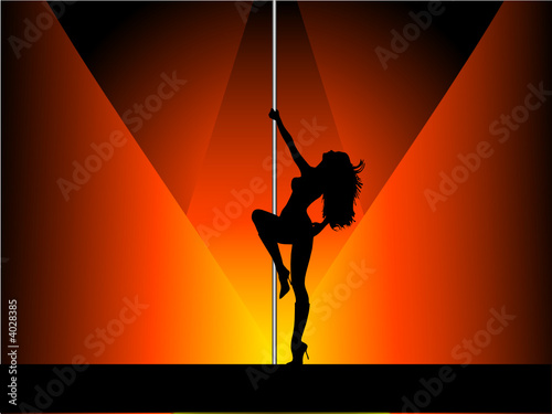 Sexy pole dancer