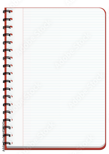 Carnet à spirales ouvert