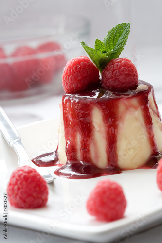 Panna cotta dessert photo