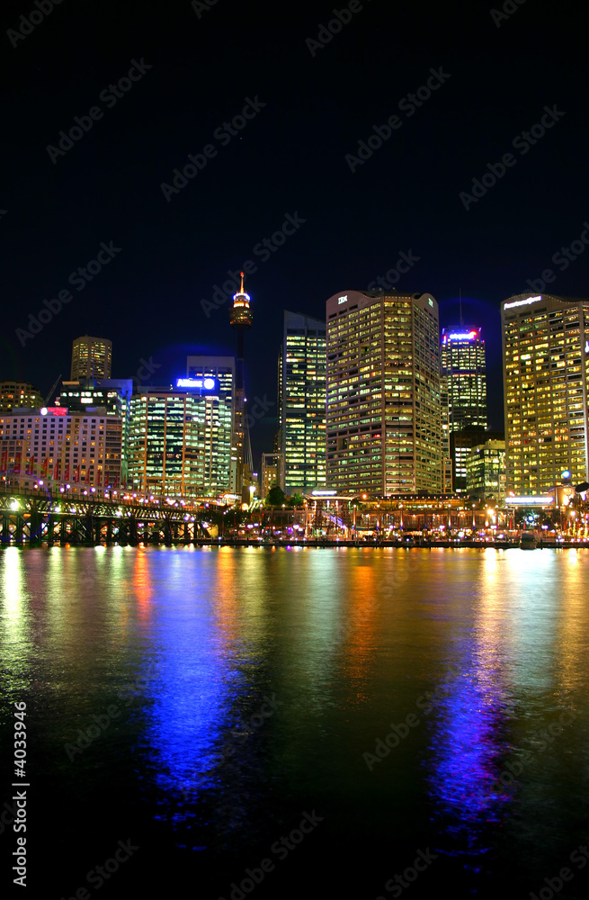 Sydney skyline at night..