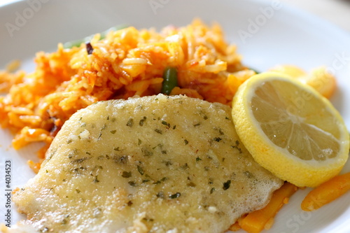Fish with citron and rice
