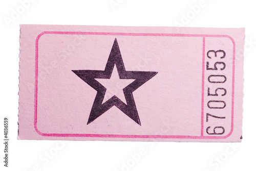 Pink star ticket