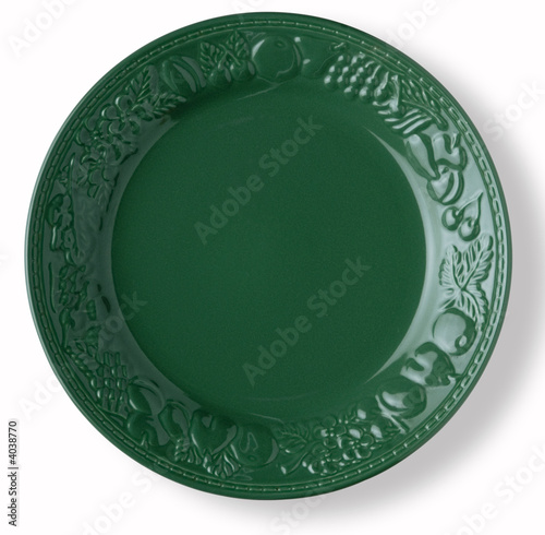 empty green dish