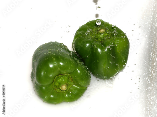 Green peppers Splash