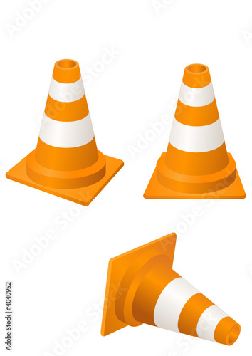 Collection de cones de chantier