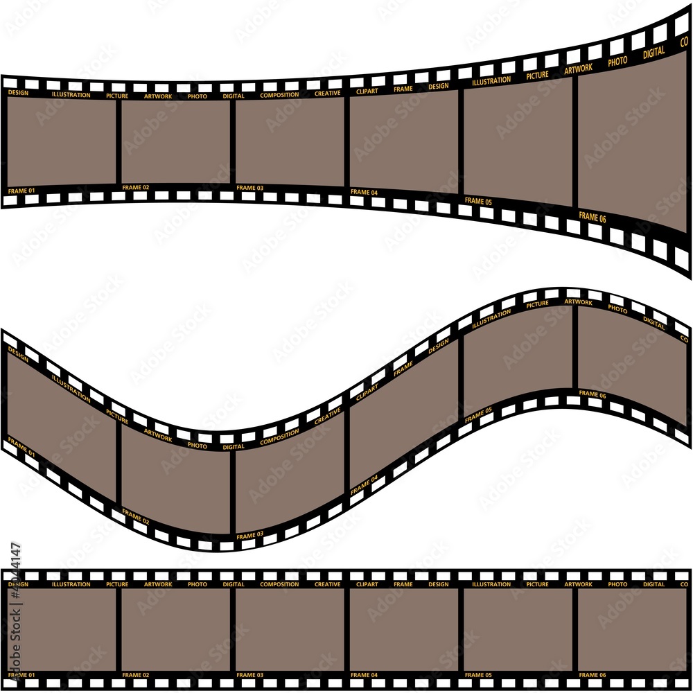 Fototapeta premium Film strip A - detailed illustration