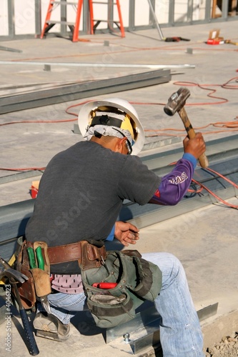 constrution worker,steel photo