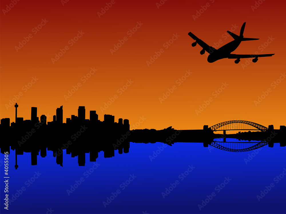 plane arriving in Sydney plane arriving in Sydney