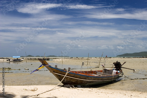 Fishing Boat at the thailand island beach