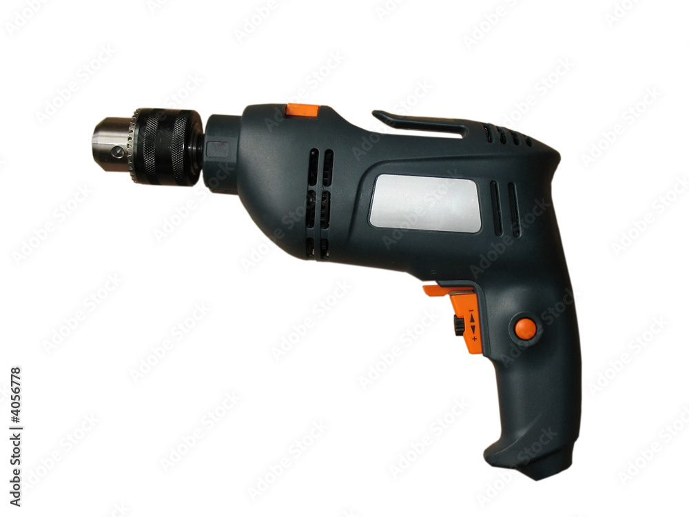 Cordless drill isolated on white.