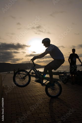 young with Bicycle