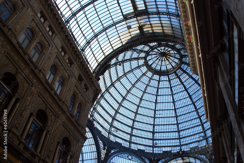 Glass roof in the Galleria Umbertoi