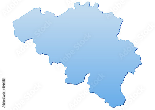Carte de Belgique bleu