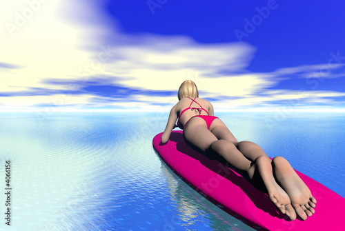 3D render of a womans surfer © Byron Moore