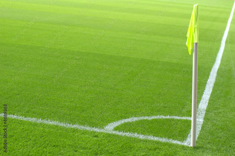 Fototapeta premium Soccer corner kick area