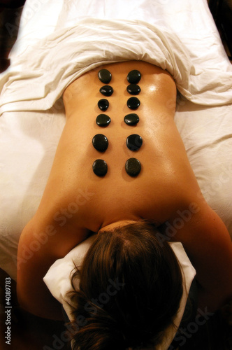 Massage Stones on Back