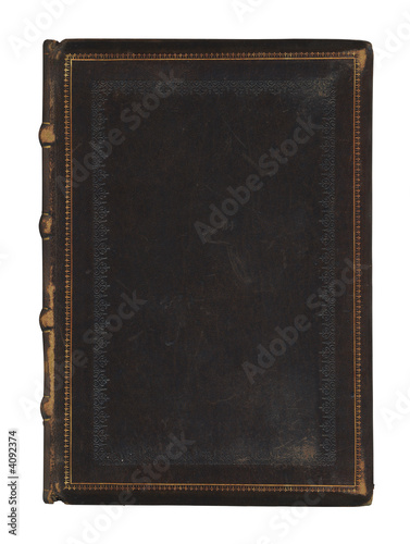 Isolated antique book cover.