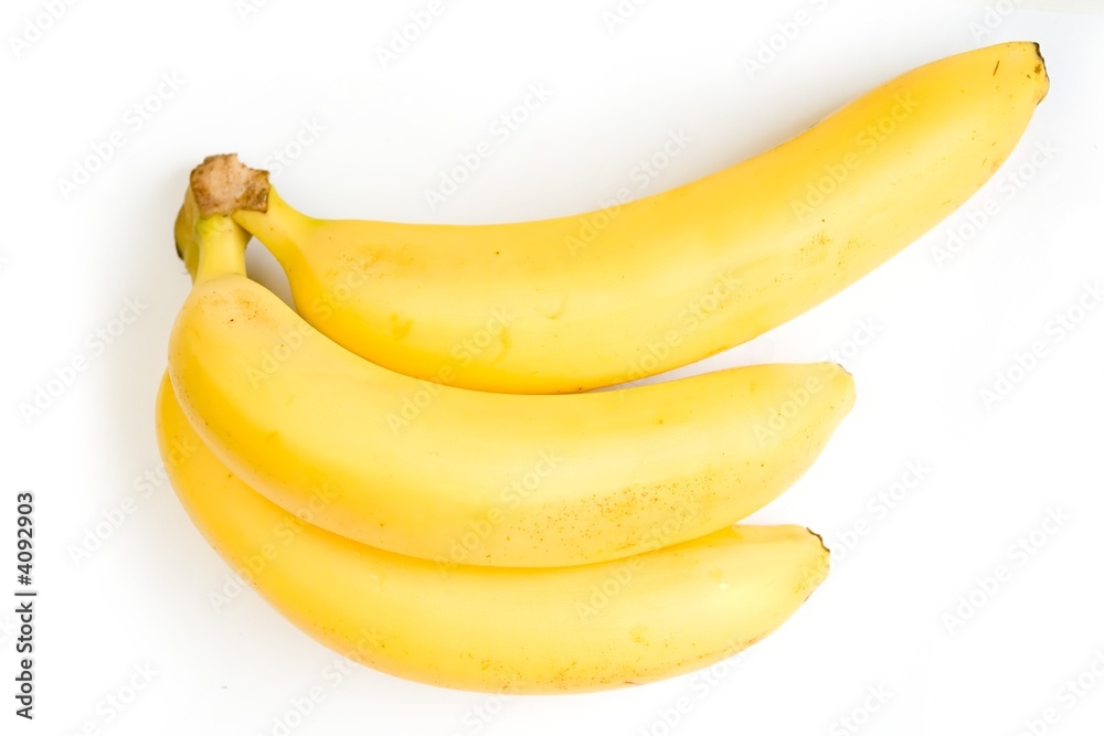 three ripe bananas