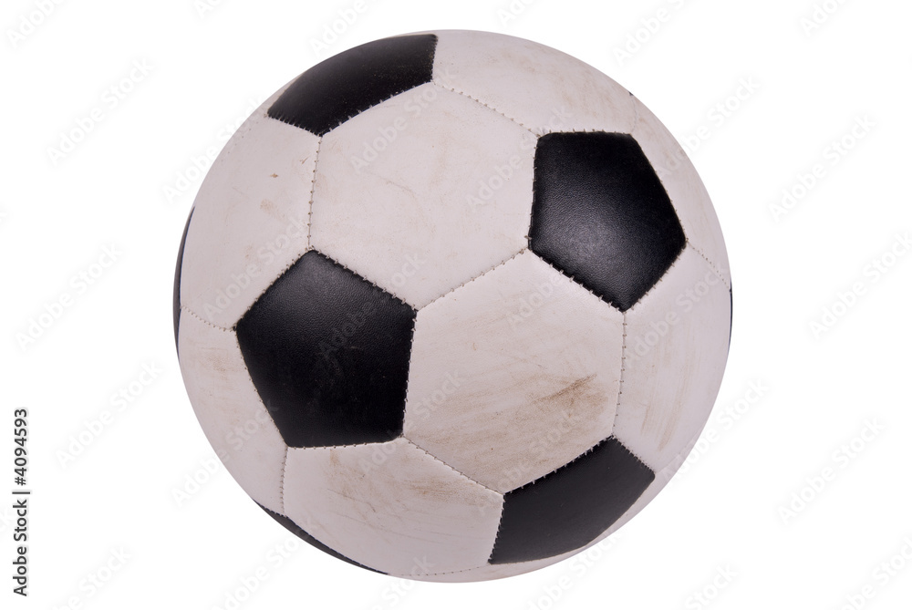 Soccer ball with dirt