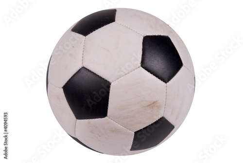 Soccer ball with dirt