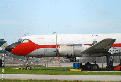 Classic Convair C-131 cargo airplane
