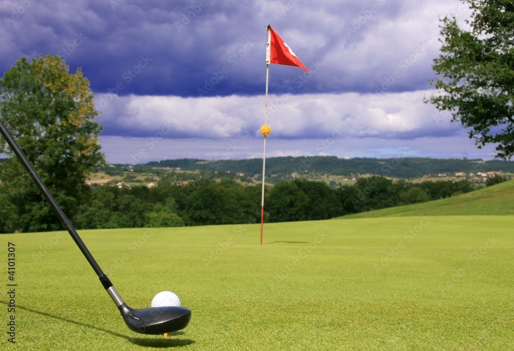 Obraz premium Tir de golf vers le green 6