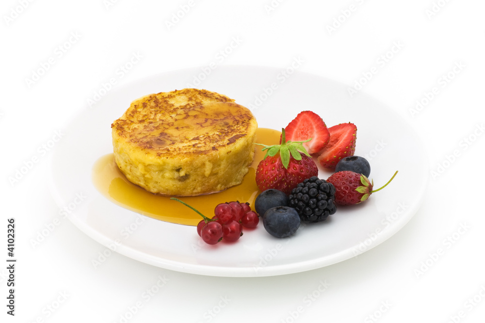 Pancake with berry fruits