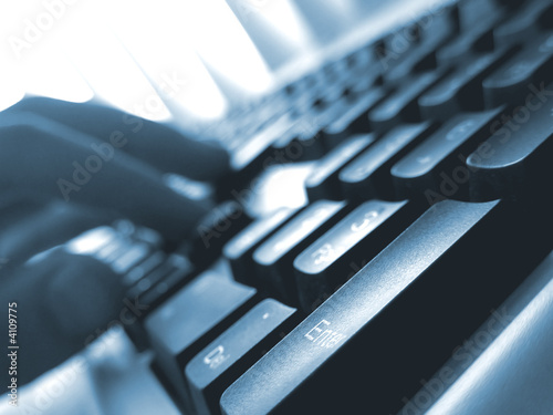 business background with hands and laptop #2