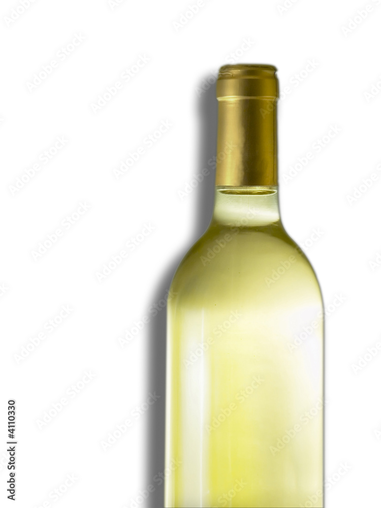 Botella vino blanco isolada. Botella vino blanco isolada.