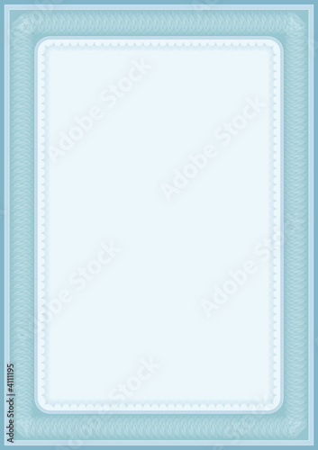 blue vector certificate background with many vignettes