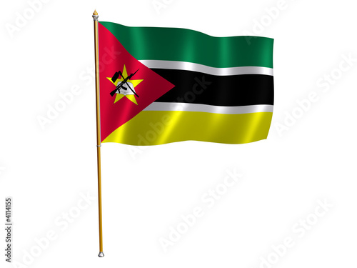 Mozambique silk flag