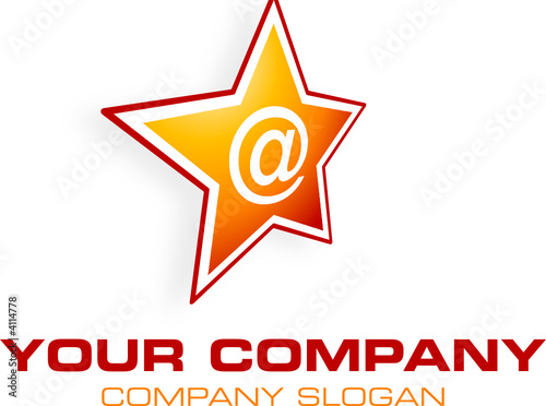 logo mit stern und internet icon