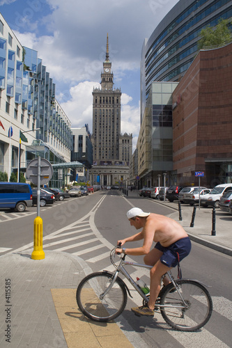 The bicyclist in the street cities