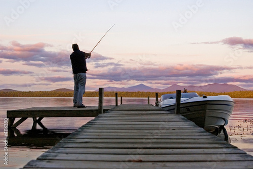 Fototapeta pêche au crépuscule #2