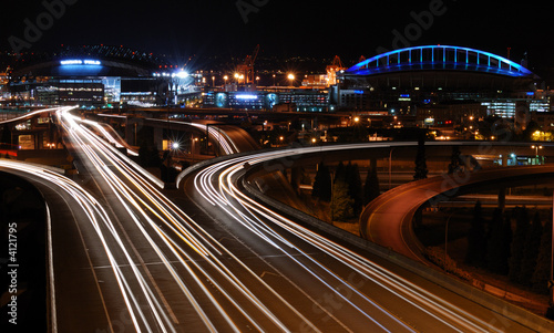 Night Traffic Flow in Seattle