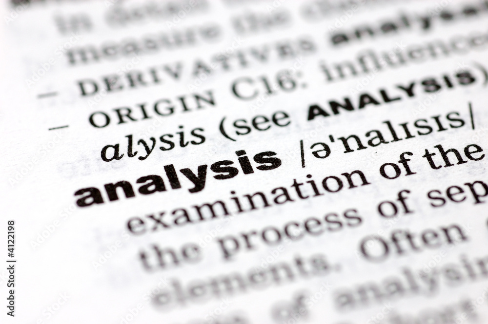Obraz premium Definition of analysis