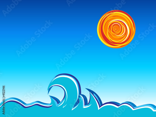 waves and sun