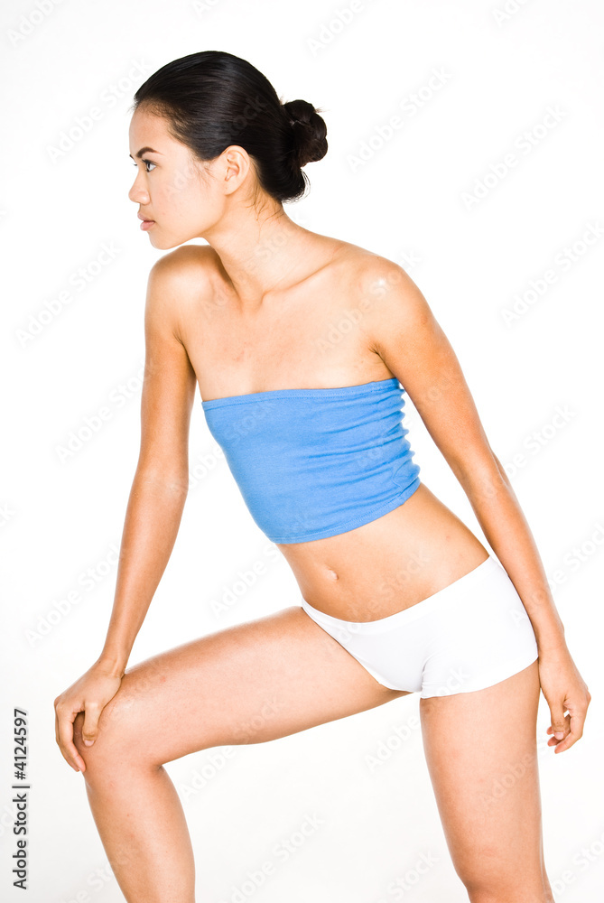 Fototapeta premium Posing in a blue top 2