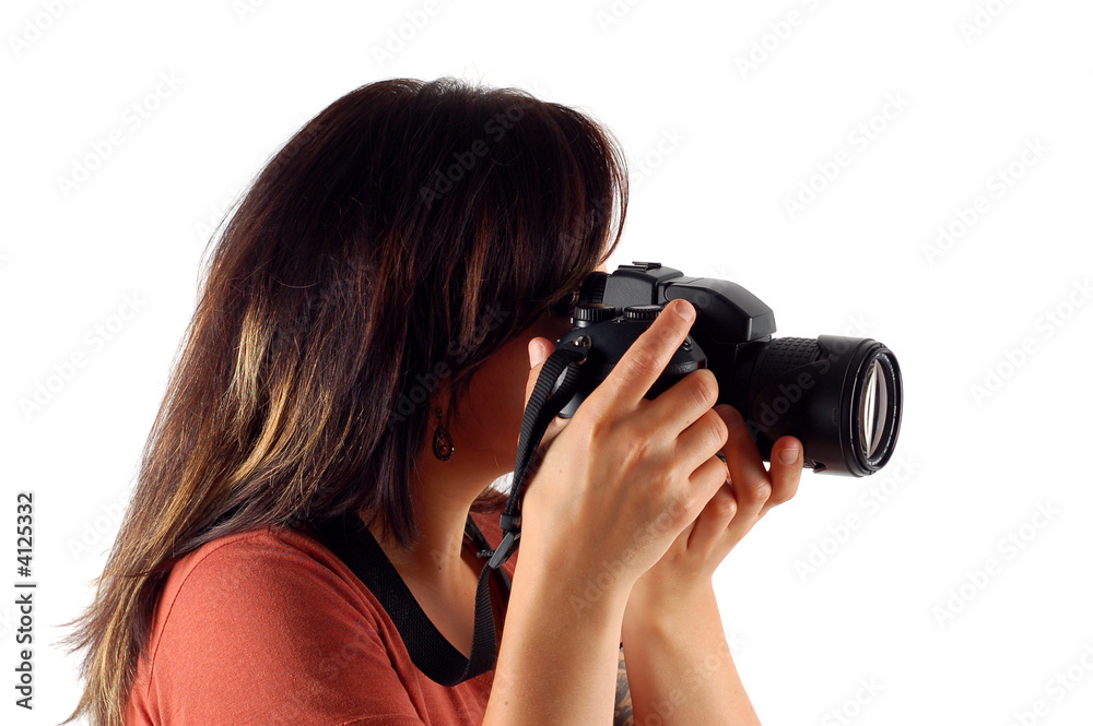 woman with camera woman with camera