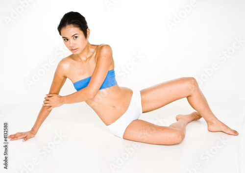 Stretching on the floor