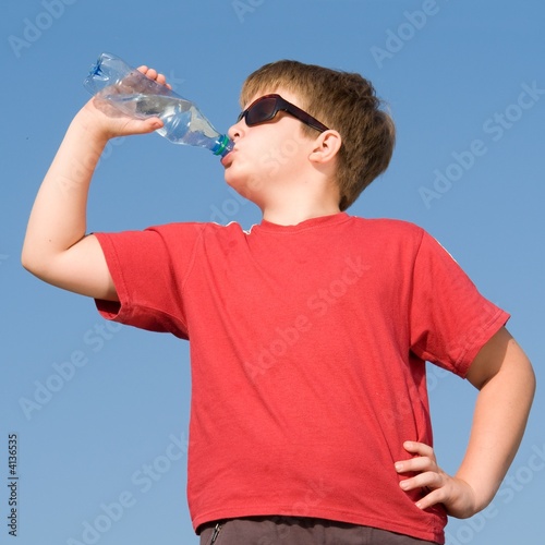 boy drinks water