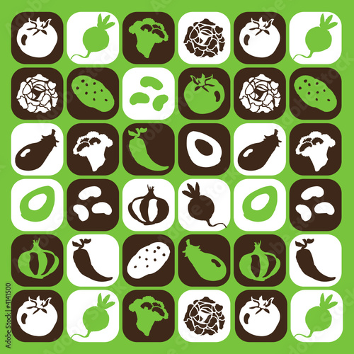 légumes motif picto